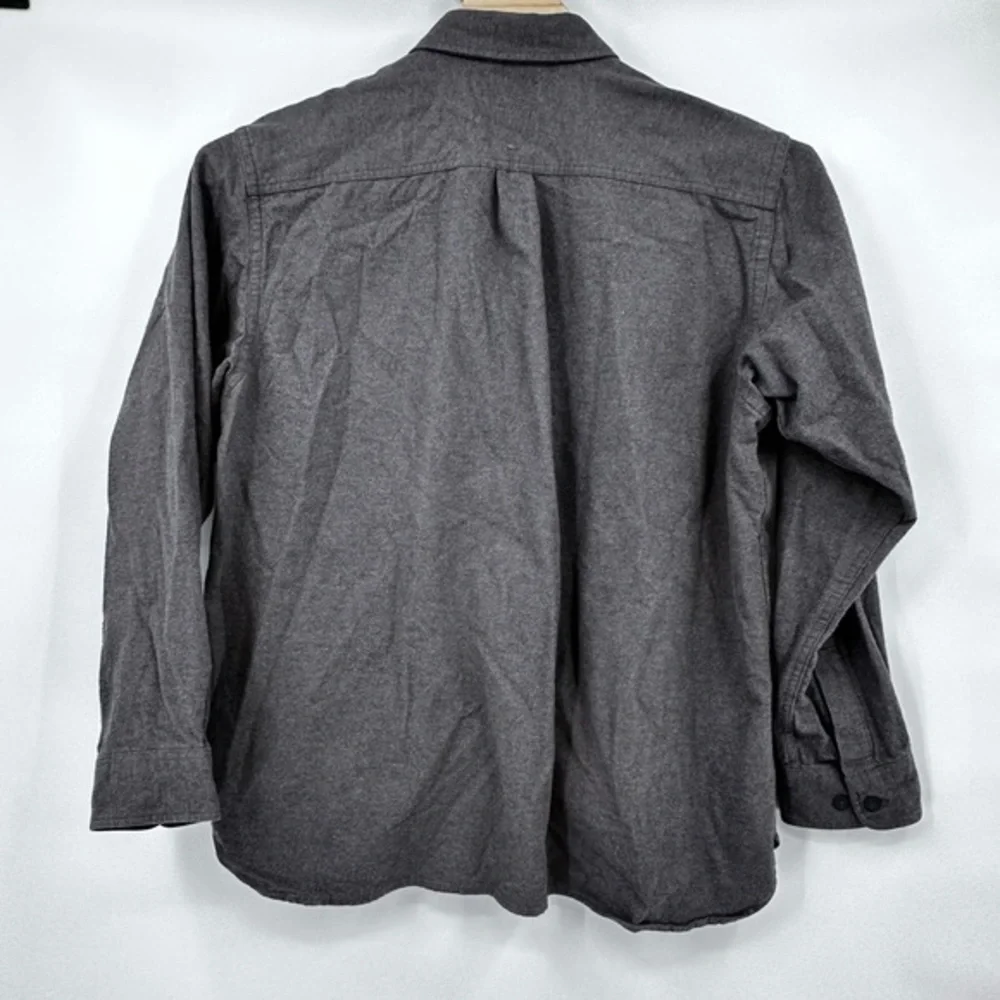 LL‎ Bean 90’s flannel shirt Gray chamois cloth shirt.XL - soft heavy USA